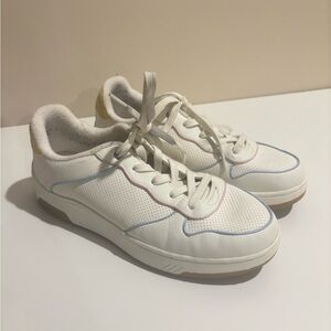 Skechers White Sneakers with Pastel Trim